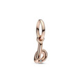 Charm Pandora inicial B rose 14k zircon - 782459C01