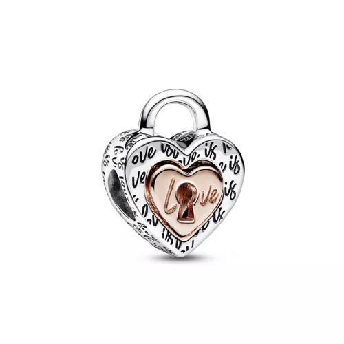 Charm Pandora candau plata i rose 14k - 782505C00