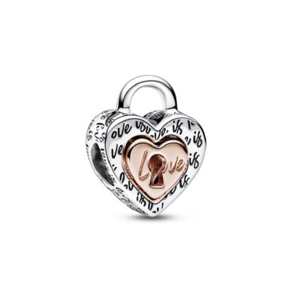Charm Pandora candau plata i rose 14k - 782505C00