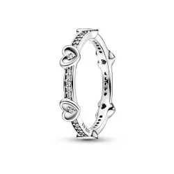 Anell Pandora plata zircon cors - 192496C01