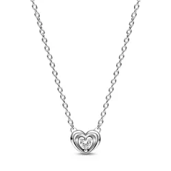 Colgante Pandora corazon plata circon - 392494C01