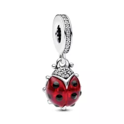 Charm Pandora marieta plata murano vermell zircon - 792571C01