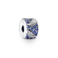 Clip Pandora plata circon azul - 792552C01