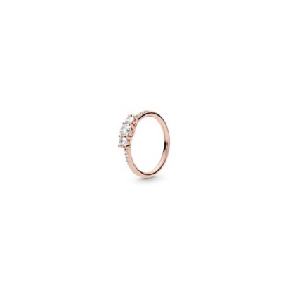 Anillo Pandora plata rose 14k circon - 186242CZ-50
