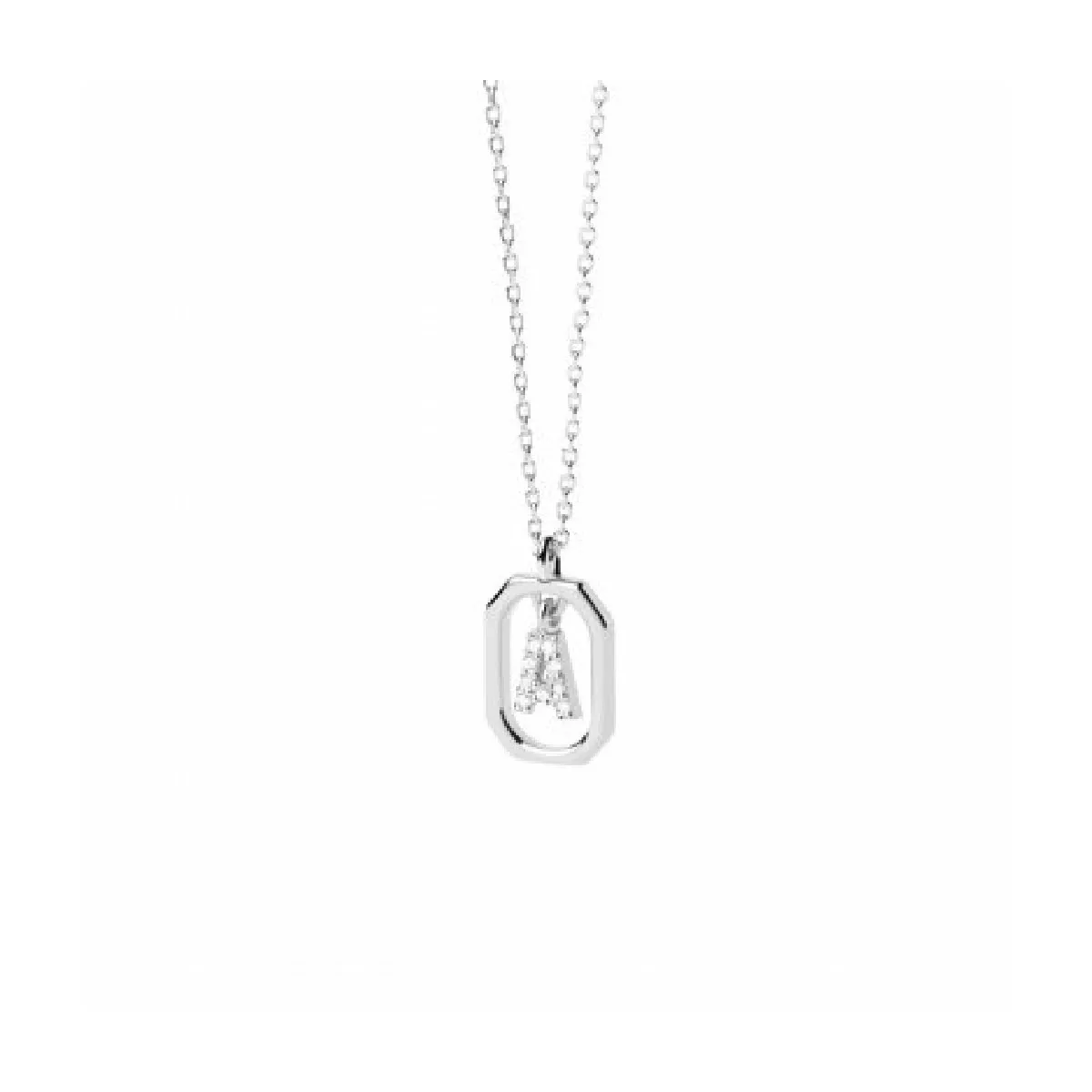 Penjoll Pdpaola lletra A Mini zircon plata - CO02-512-U