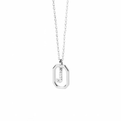 Penjoll Pdpaola lletra J Mini plata zircon - CO02-521-U