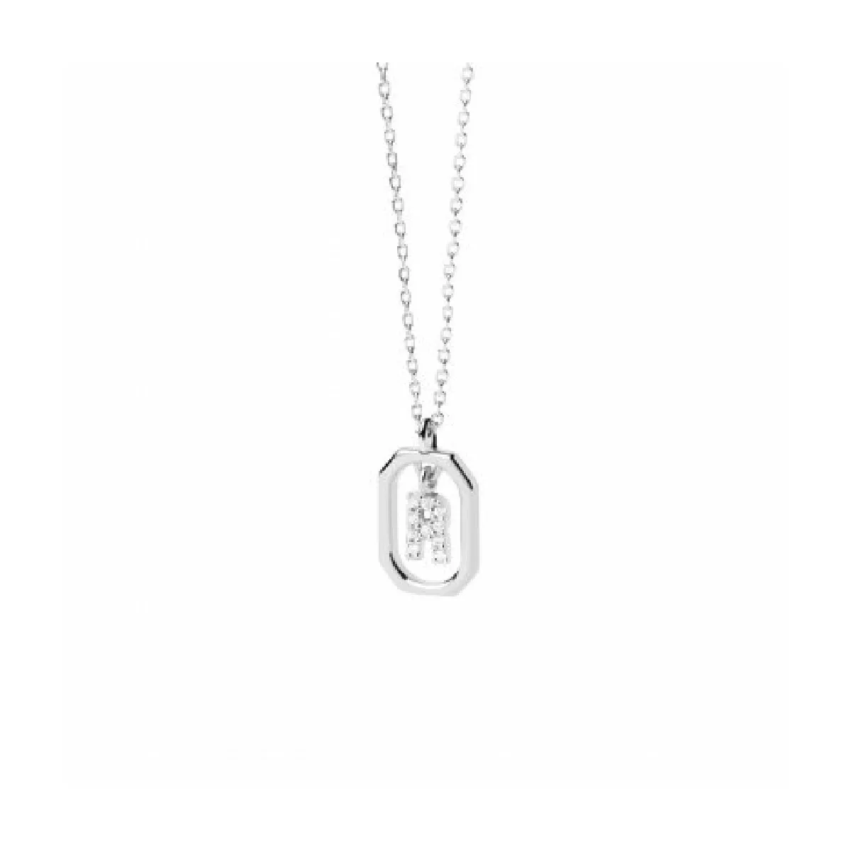 Penjoll Pdpaola lletra R Mini plata zircon - CO02-529-U