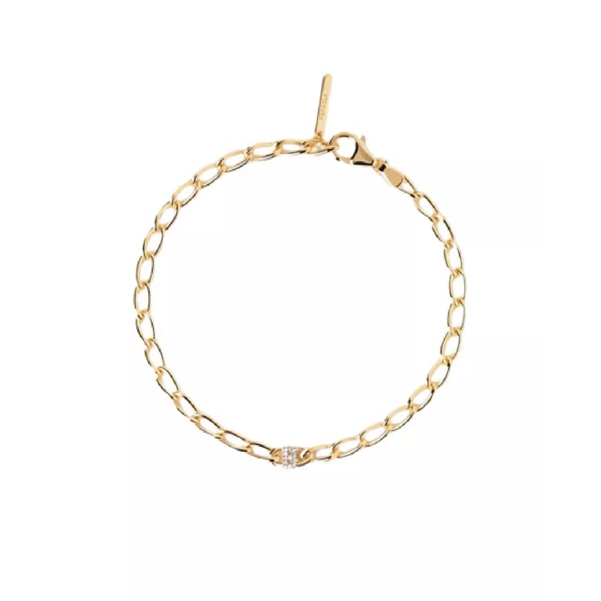 Polsera Pdpaola lletra B plata bany or 18k - PU01-539-U