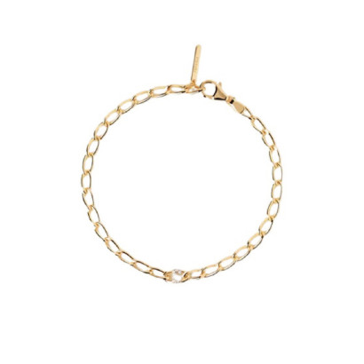 Polsera Pdpaola lletra C plata bany or 18k - PU01-540-U