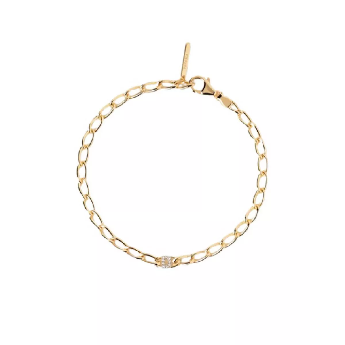 Polsera Pdpaola lletra D plata bany or 18k - PU01-541-U