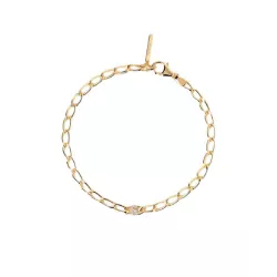 Polsera Pdpaola lletra S plata bany or 18k - PU01-556-U