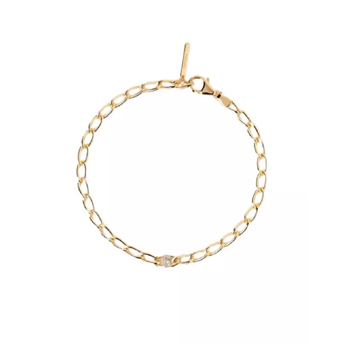 Polsera Pdpaola lletra S plata bany or 18k - PU01-556-U