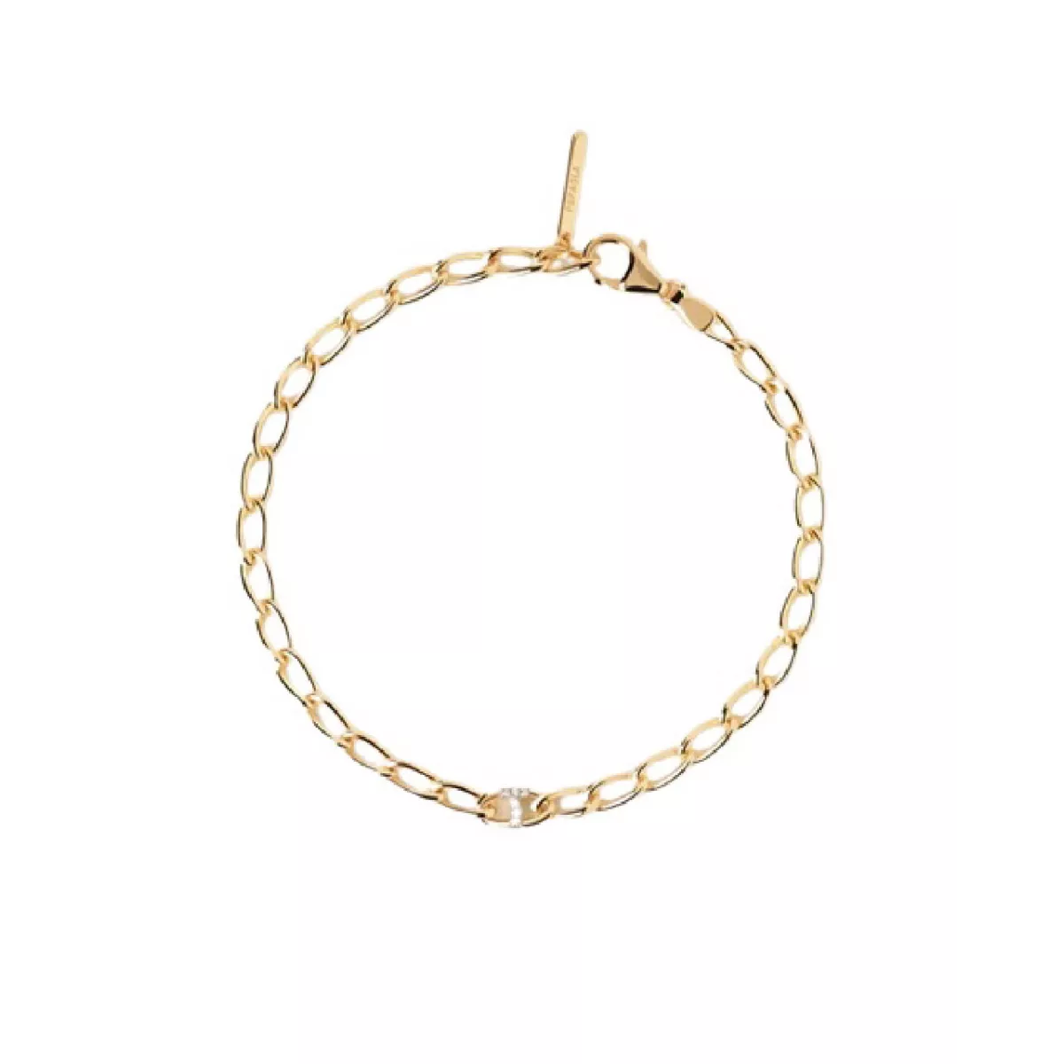 Polsera Pdpaola lletra T plata bany or 18k - PU01-557-U