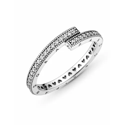 Anell Pandora plata zircon creuat - 199491C01