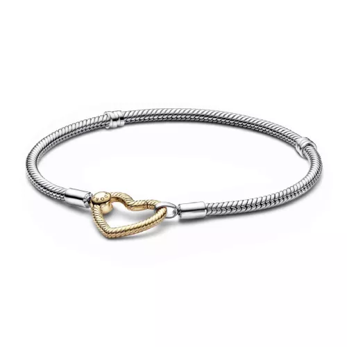 Pulsera Pandora plata cierre corazon chapado - 569539C00