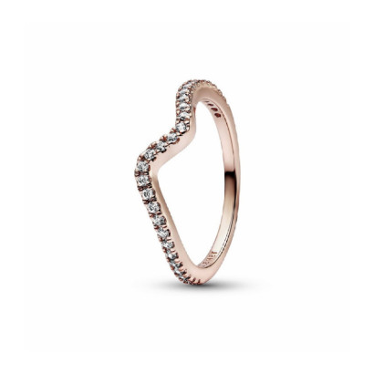 Anillo Pandora plata 14k rose golg plated circon - 182539C01