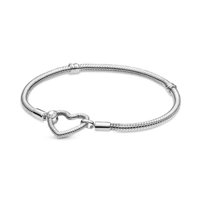 Pulsera Pandora plata cierre corazon  - 599539C00-18