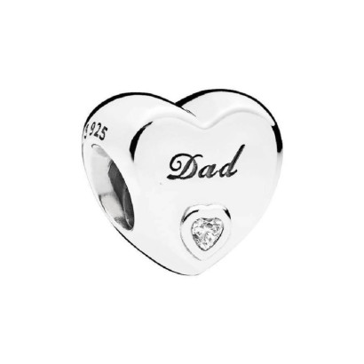 Charm Pandora plata Dad zircon - 796458CZ