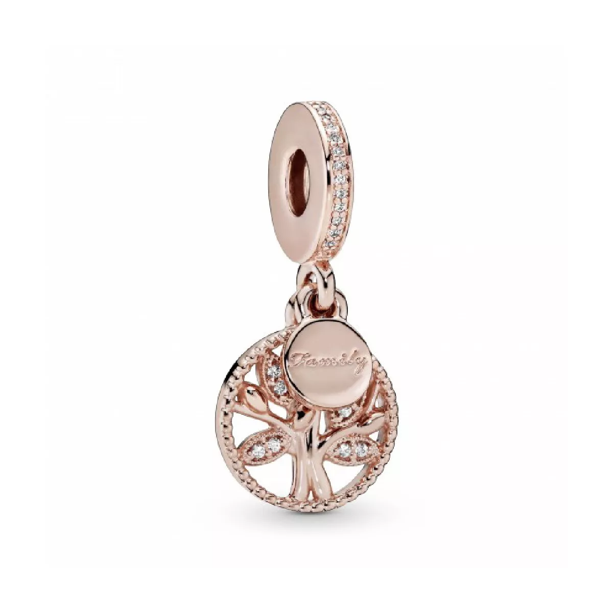 Charm Pandora arbre de la vida plata 14k rose gold-plated zircon - 781728CZ