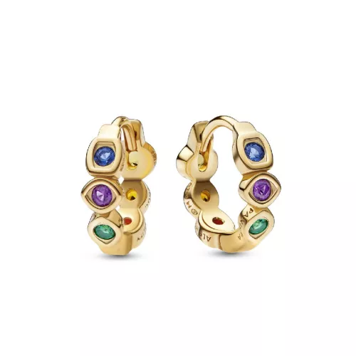 Arracades Pandora Marvel plata 14k gold-plated  zircon colors - 262567C01