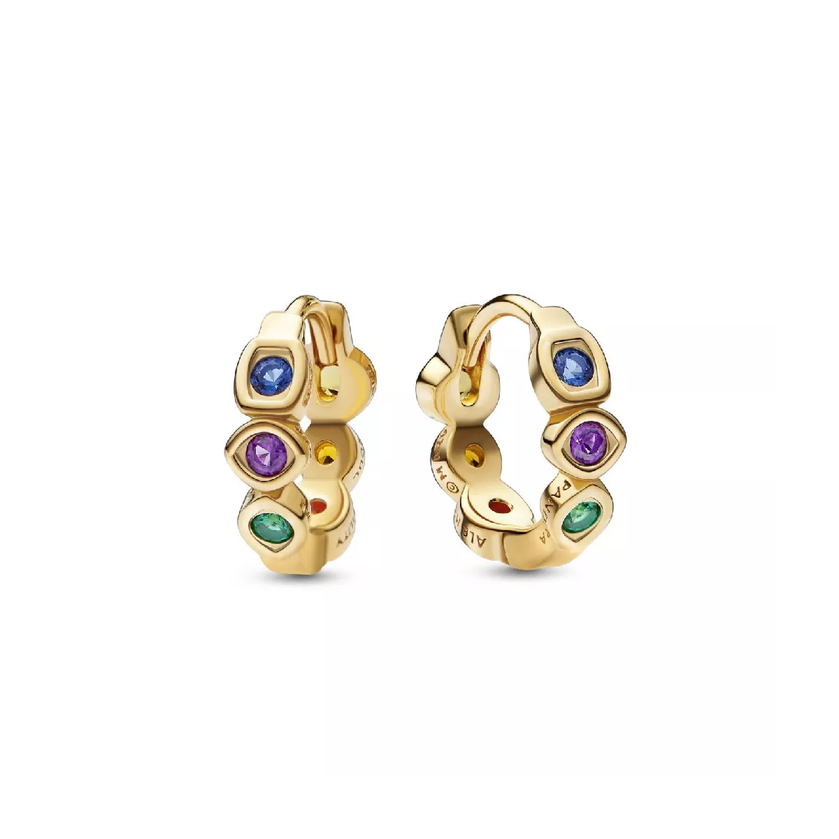 Arracades Pandora Marvel plata 14k gold-plated  zircon colors - 262567C01