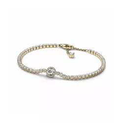Pulsera Pandora plata 14k gold plated rivier circon - 569416C01
