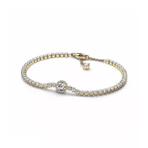 Pulsera Pandora plata 14k gold plated rivier circon - 569416C01
