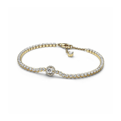 Pulsera Pandora plata 14k gold plated rivier circon - 569416C01