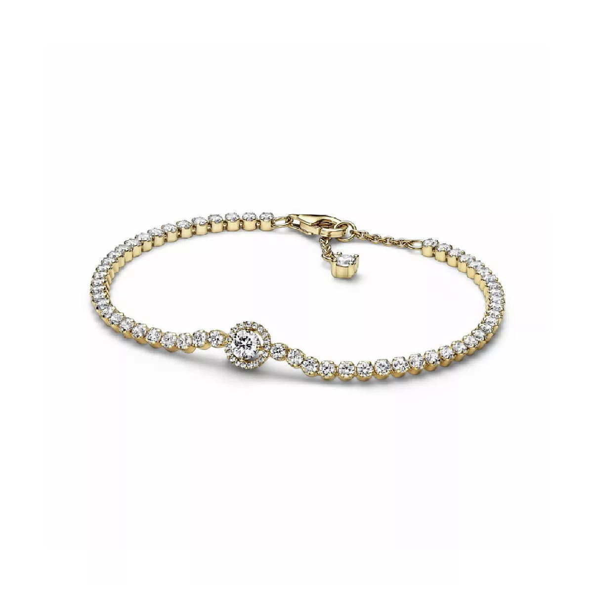 Pulsera Pandora plata 14k gold plated rivier circon - 569416C01