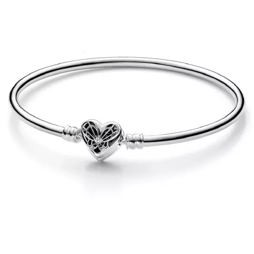Pulsera Pandora plata cierre corazon circon  - 592393C01