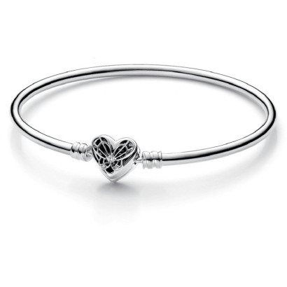 Pulsera Pandora plata cierre corazon circon  - 592393C01
