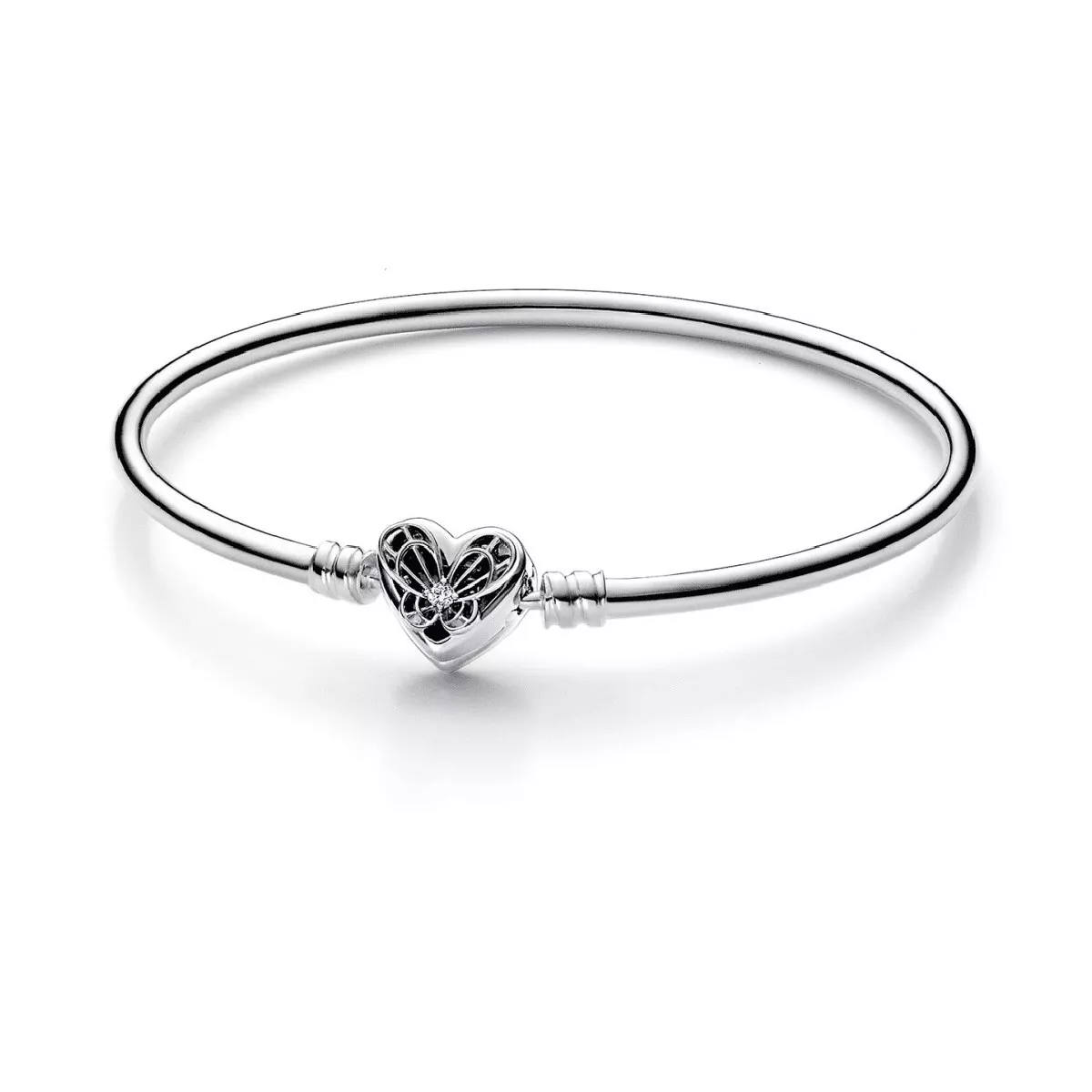 Pulsera Pandora plata cierre corazon circon  - 592393C01