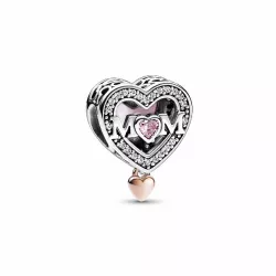 Charm Pandora plata cor Mom zircon - 782653C01