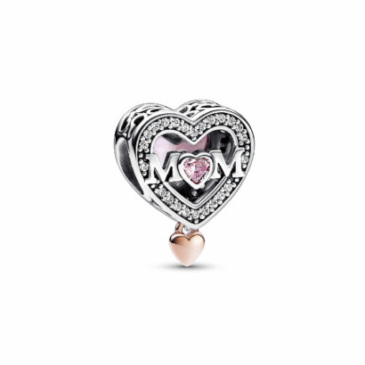 Charm Pandora plata cor Mom zircon - 782653C01