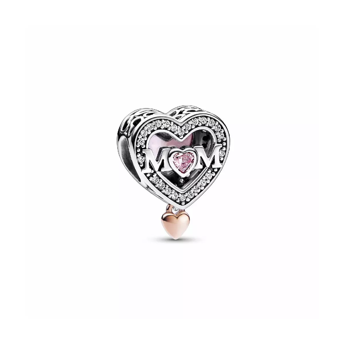 Charm Pandora plata cor Mom zircon - 782653C01