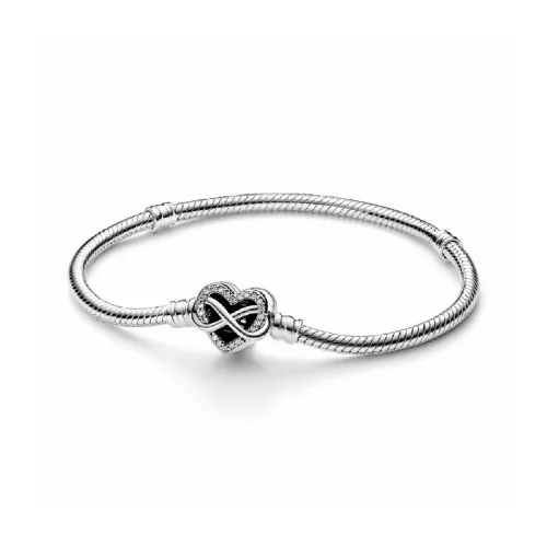 Pulsera Pandora plata cierre corazon infinito circon - 592645C01