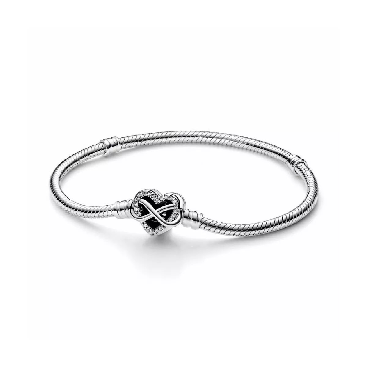 Pulsera Pandora plata cierre corazon infinito circon - 592645C01