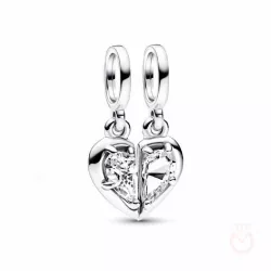Charm Pandora plata cor zircon - 792643C01