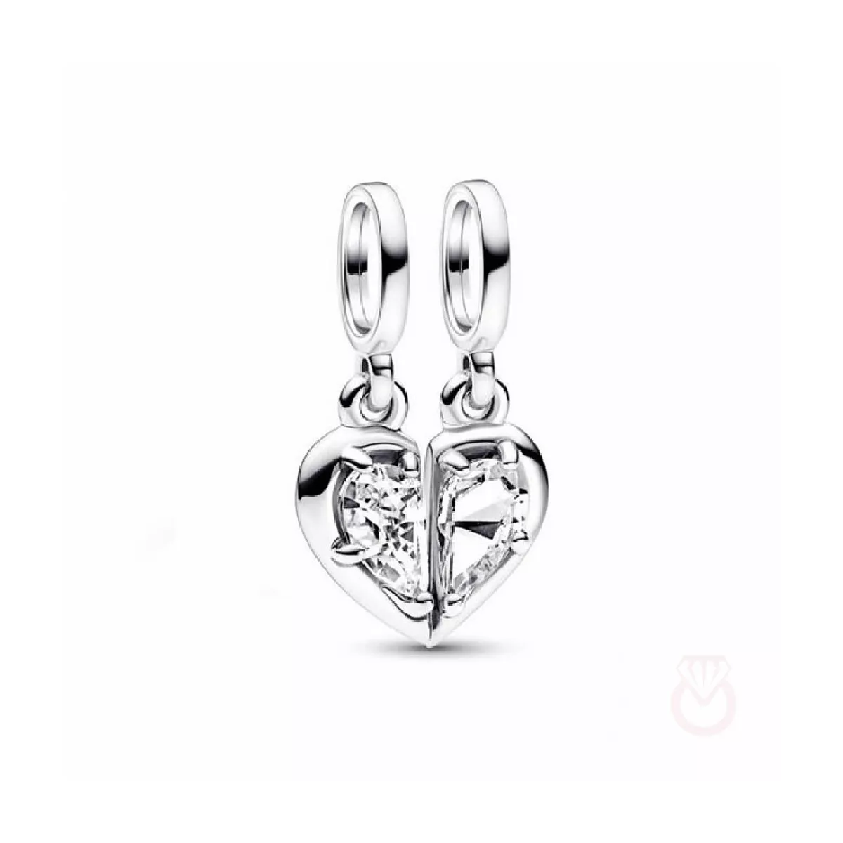 Charm Pandora plata cor zircon - 792643C01