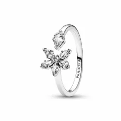 Anell Pandora plata flor zircon - 192611C01