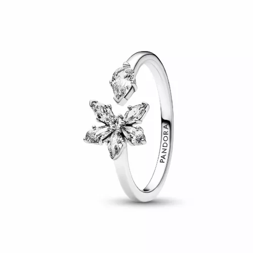 Anell Pandora plata flor zircon - 192611C01