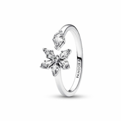Anillo Pandora plata flor circon - 192611C01