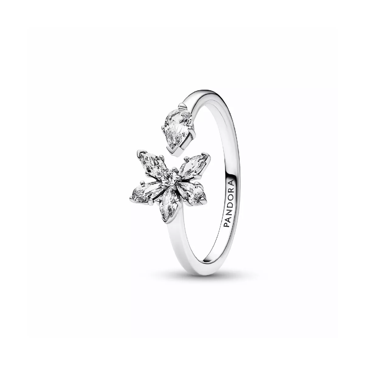 Anell Pandora plata flor zircon - 192611C01