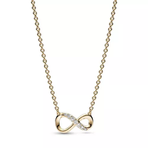 Collar Pandora plata xapada zircon - 368821C01