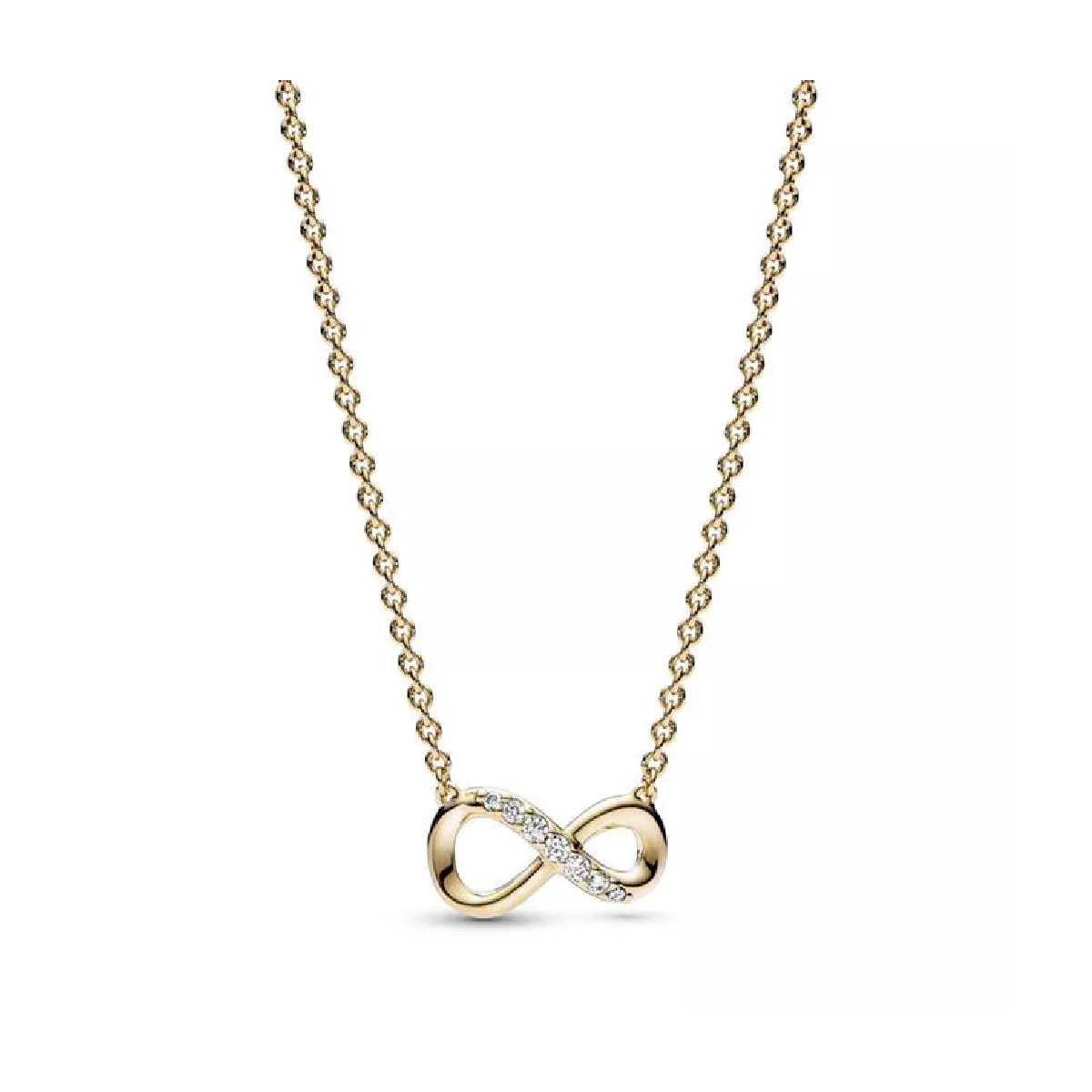 Collar Pandora plata xapada zircon - 368821C01