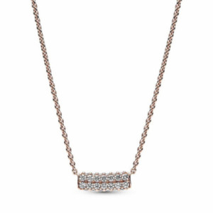 Collar Pandora plata rose zircon - 382621C01