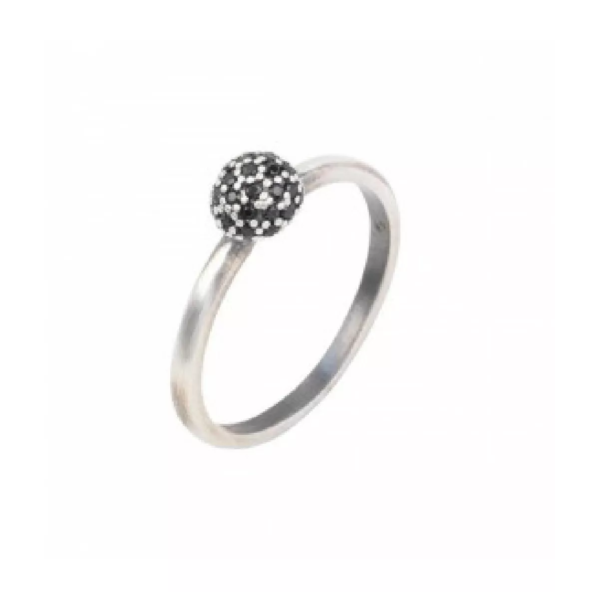 Anell Sunfield plata zircon negre - AN064292/22