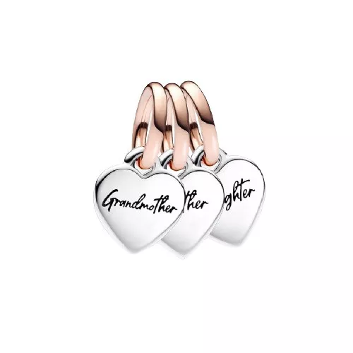 Charm Pandora plata 3 cors avia-mare i filla - 782648C00