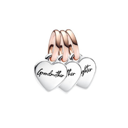 Charm Pandora plata 3 cors avia-mare i filla - 782648C00