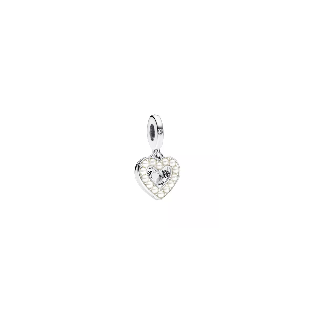 Charm Pandora plata doble cor zircon - 792649C01